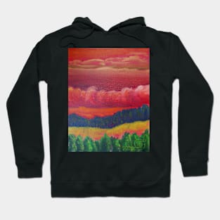 Oil Painting - Landscape of improbable colors I. 2008 Hoodie